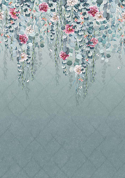 media image for Eucalyptus Aqua/Pink Wallpaper from the Empyrea Collection by Osborne & Little 248