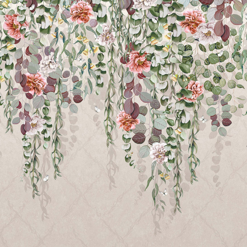 media image for Eucalyptus Linen/Coral Wallpaper from the Empyrea Collection by Osborne & Little 240
