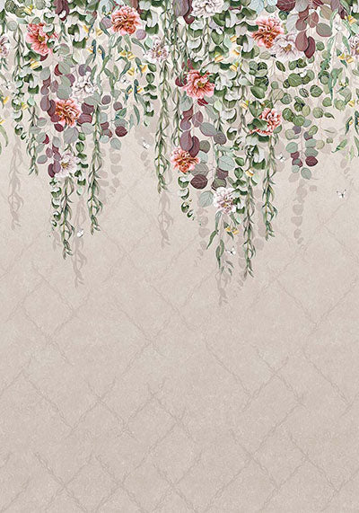 media image for Eucalyptus Linen/Coral Wallpaper from the Empyrea Collection by Osborne & Little 239