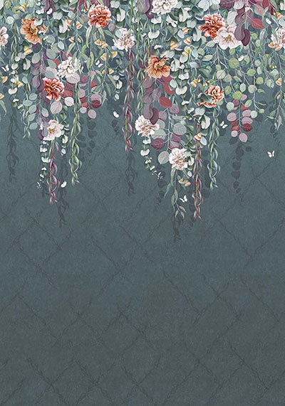 media image for Eucalyptus Prussian/Scarlet Wallpaper from the Empyrea Collection by Osborne & Little 237