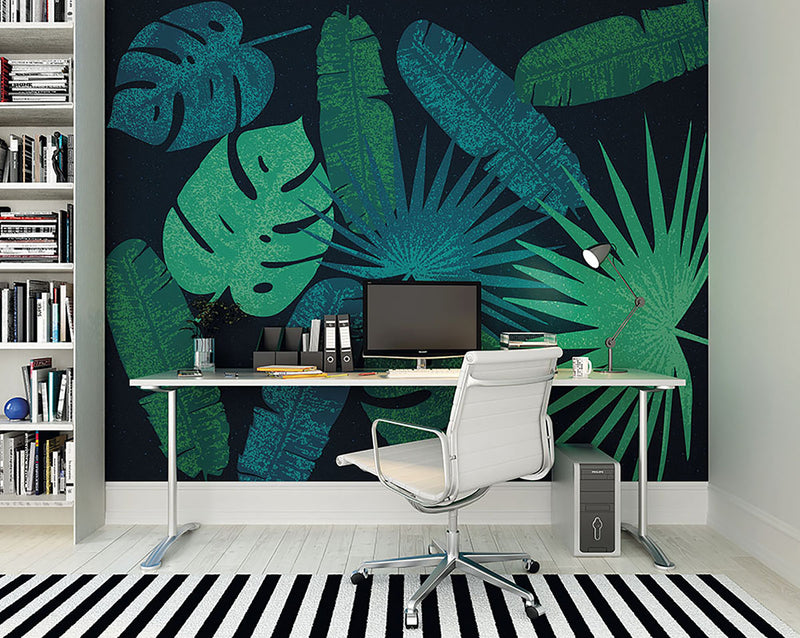 media image for Jungle Leaves Wall Mural 220