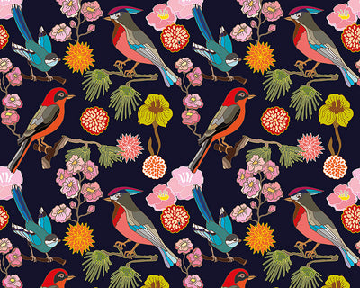 product image for Floral Birds Wall Mural 46