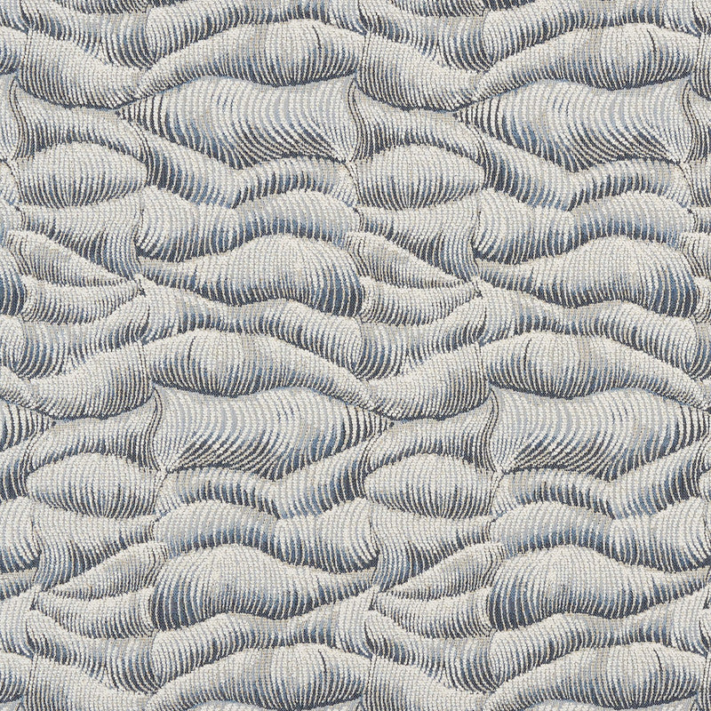 media image for Sample Wavy Fabric in Navy/Beige 250