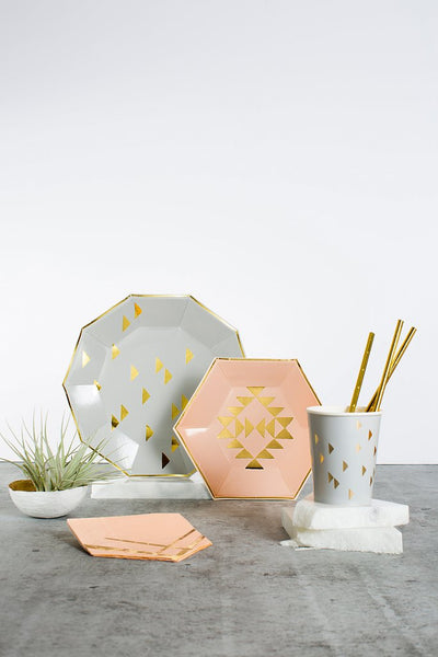 product image for Wander - Grey Triangles Paper Cups 28