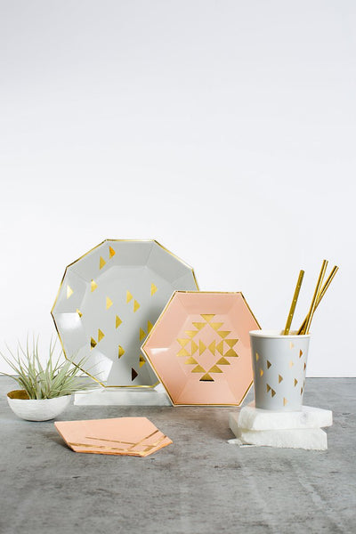 product image for Wander - Grey Triangles Paper Cups 61