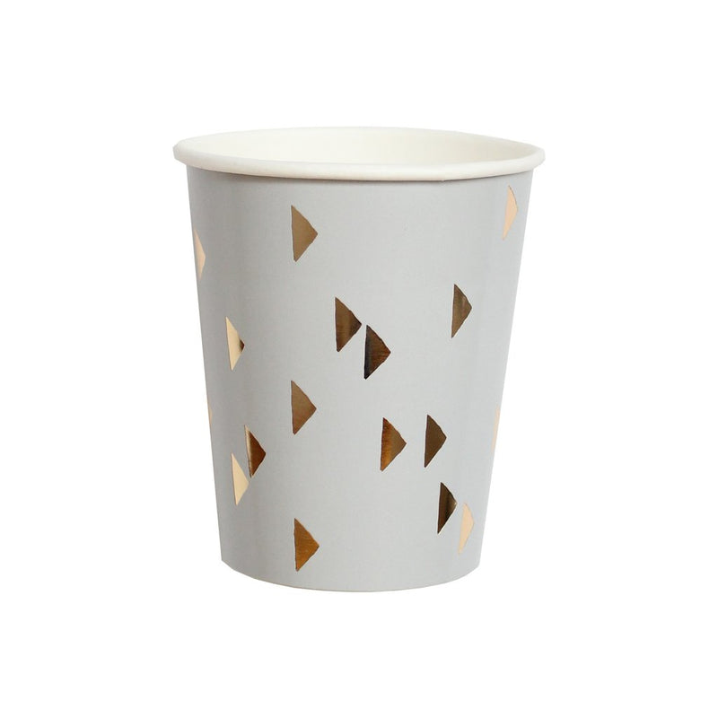 media image for Wander - Grey Triangles Paper Cups 245