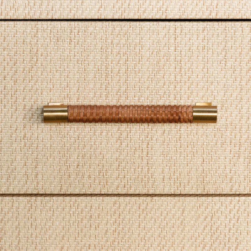 media image for rattan wrapped handle with antique brass end caps by bd studio ii winchester hbr 2 268