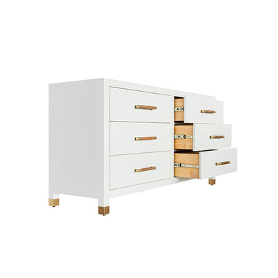 product image for six drawer chest with rattan wrapped handles by bd studio ii winchester nat 4 78