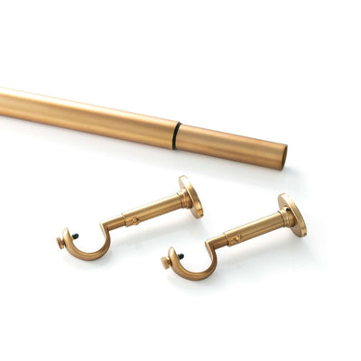 product image for stockbridge satin brass curtain rod by annie selke pc2327 cr144 1 40