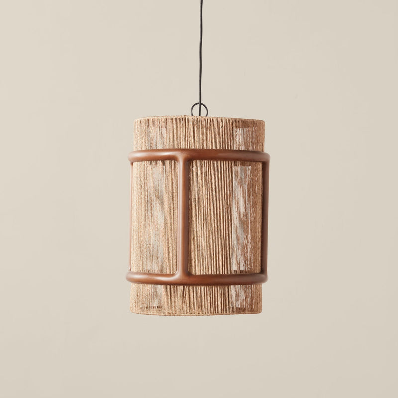 media image for wood jute pendant by woven wjhp na 1 291