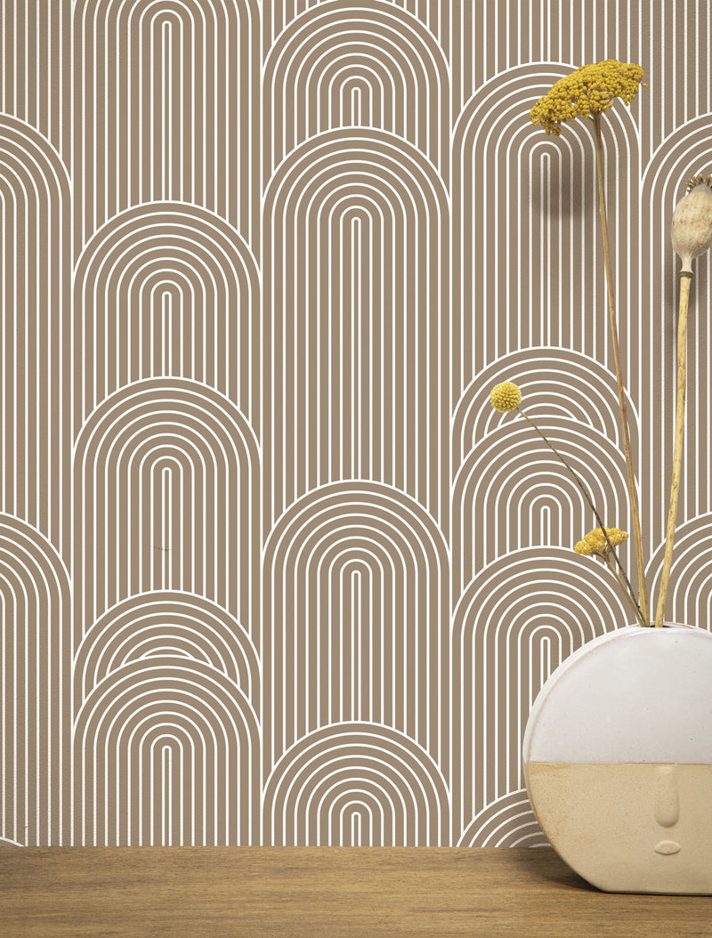 media image for Graphic Lines Clay WP-736 Wallpaper by Kek Amsterdam 298