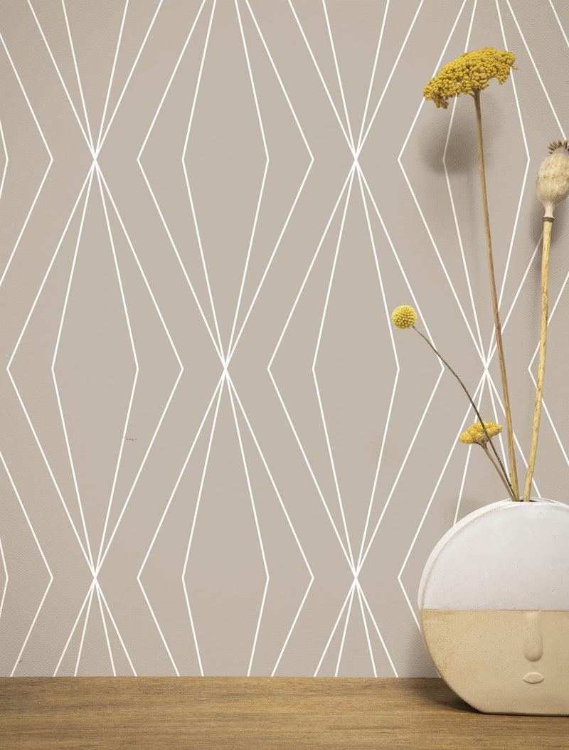 media image for Graphic Lines Sand WP-741 Wallpaper by Kek Amsterdam 287