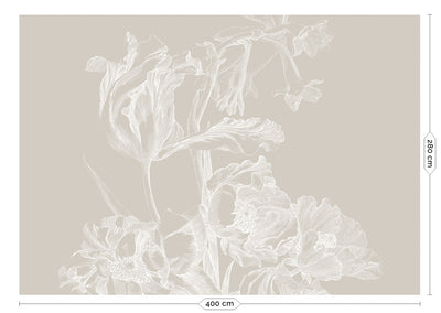 product image for Engraved Flowers Grey No. 1 Wallpaper by KEK Amsterdam 79