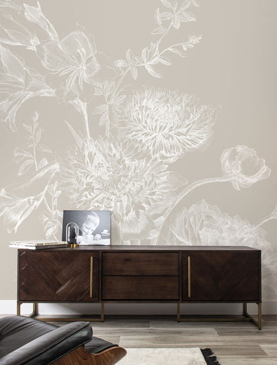 product image for Engraved Flowers Grey No. 2 Wallpaper by KEK Amsterdam 83