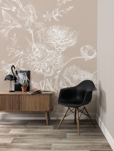 product image for Engraved Flowers Sand No. 2 Wallpaper by KEK Amsterdam 59