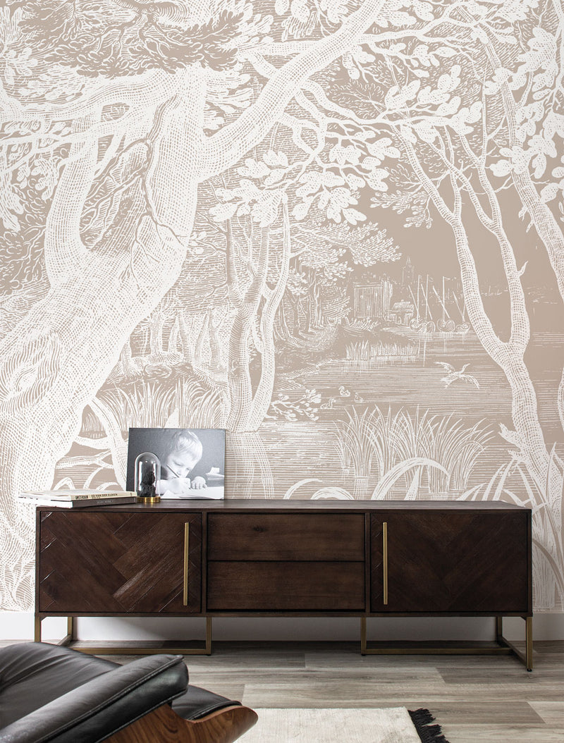 media image for Engraved Landscapes Sand No. 1 Wallpaper by KEK Amsterdam 294