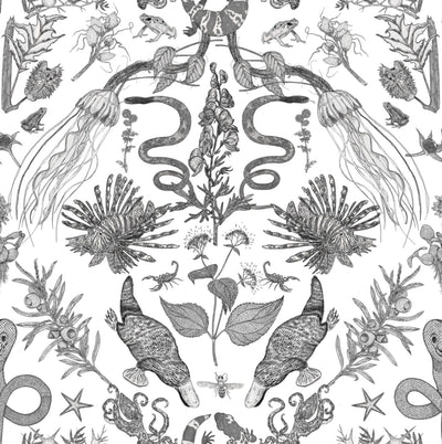 product image for Critters Wallpaper in White/Black 80