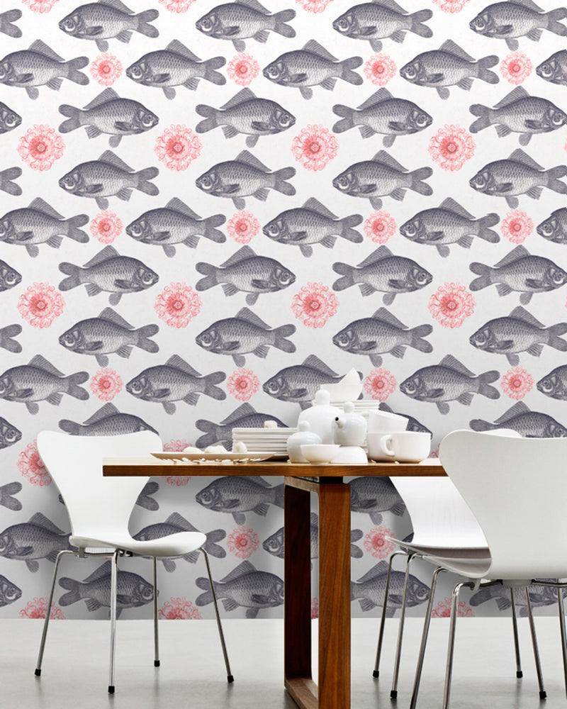 media image for Fish Neutral Wallpaper from Collection I by Mind the Gap 259