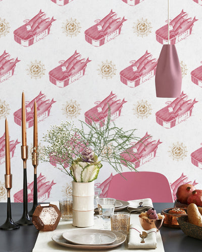 product image for Sardines Red Wallpaper from Collection I by Mind the Gap 45