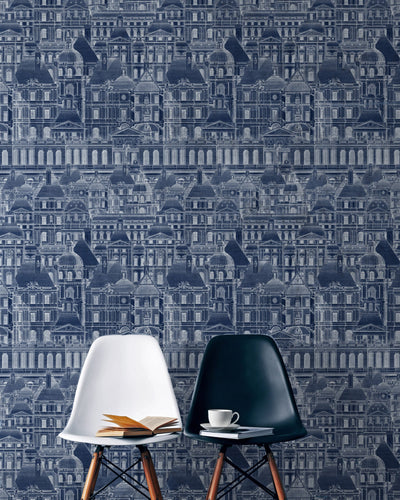 product image for Louvre Blue Wallpaper from Collection I by Mind the Gap 45