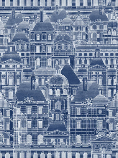 product image of sample louvre blue wallpaper from collection i by mind the gap 1 559