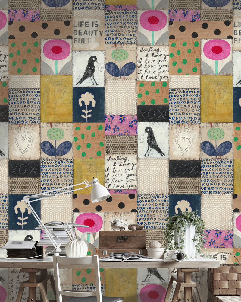 media image for Collage Wallpaper from the Sugarboo Collection by Mind the Gap 290