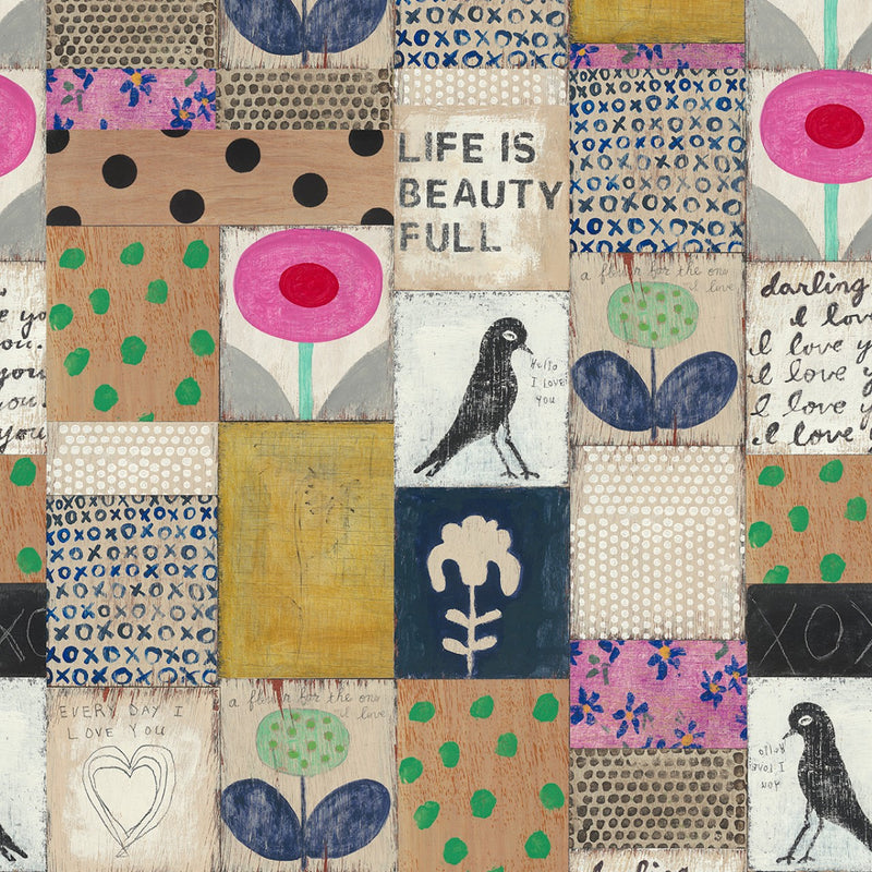 media image for sample collage wallpaper from the sugarboo collection by mind the gap 1 261