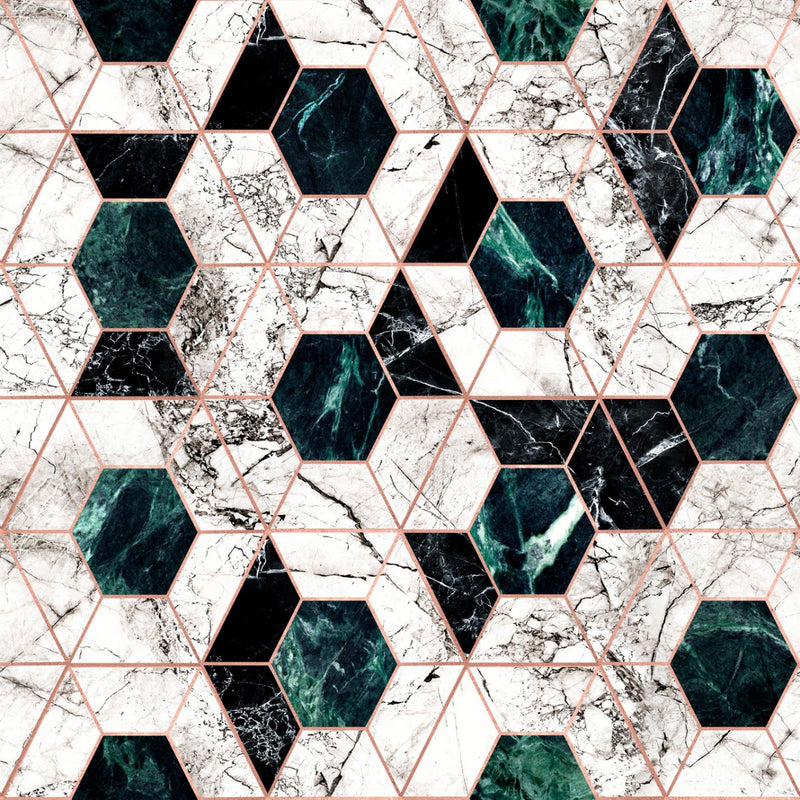 media image for Hexa Jade Wallpaper from Manhattan Metallic Edition by Mind the Gap 223