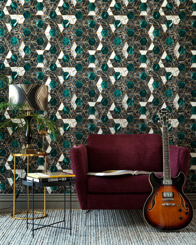 product image for Hexa Onyx Wallpaper from Manhattan Metallic Edition by Mind the Gap 14