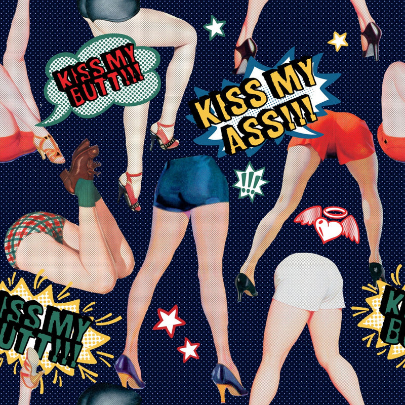 media image for Kiss My Ass Indigo Wallpaper from Collectables by Mind the Gap 247