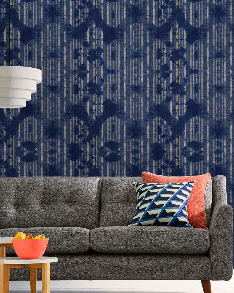 media image for Washed Shibori Indigo Wallpaper from Collectables by Mind the Gap 271