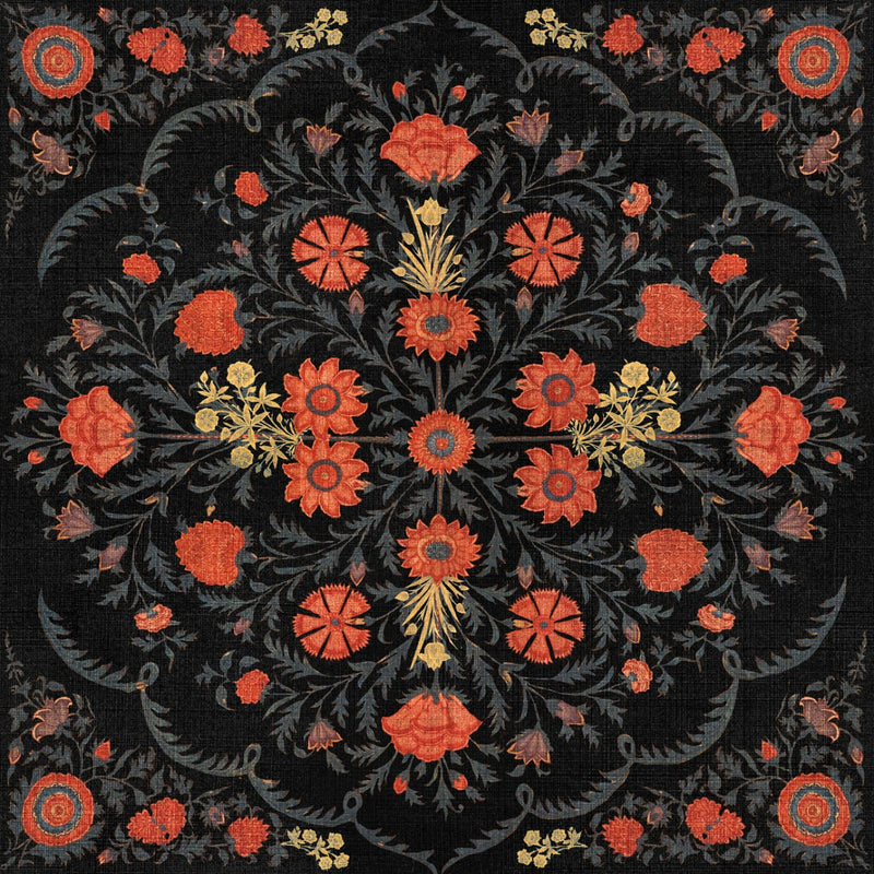 media image for sample hindu bloom anthracite wallpaper from collectables by mind the gap 1 295