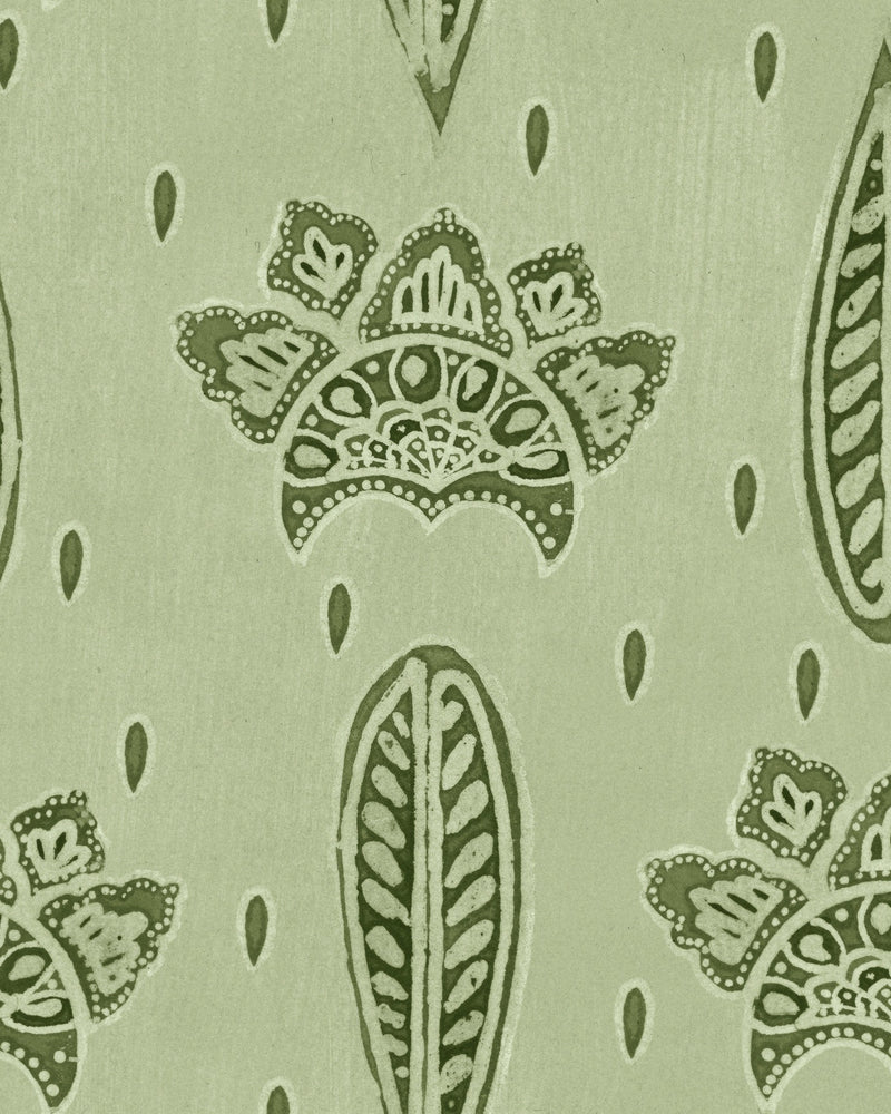 media image for Bethel Batik Smoke Green Wallpaper from the Woodstock Collection by Mind the Gap 28