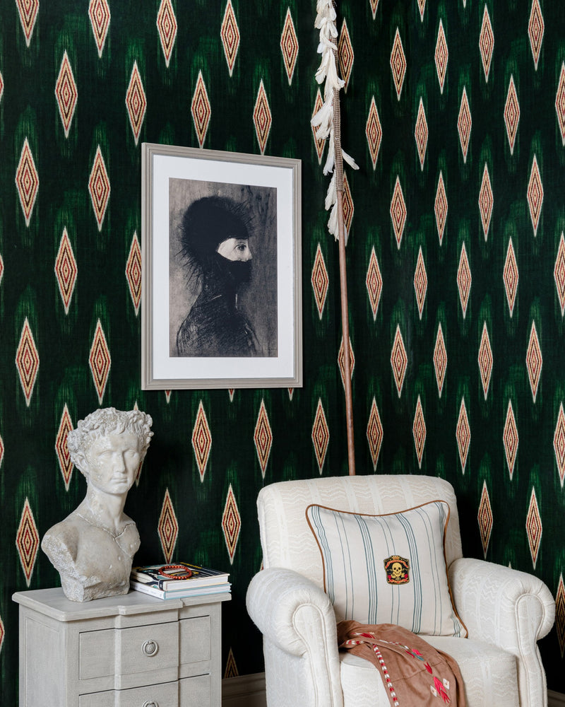 media image for Maiysha Botanical Green Wallpaper from the Woodstock Collection by Mind the Gap 228