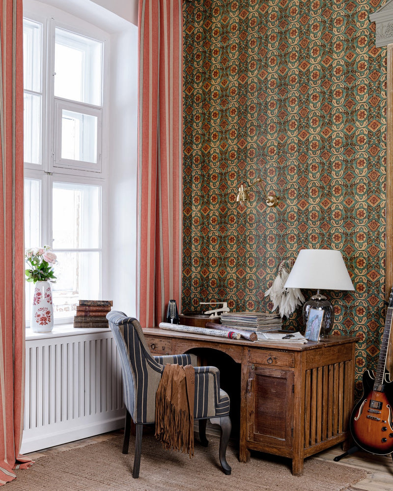 Shop Varanasi Topaz Wallpaper from the Woodstock Collection by Mind the ...