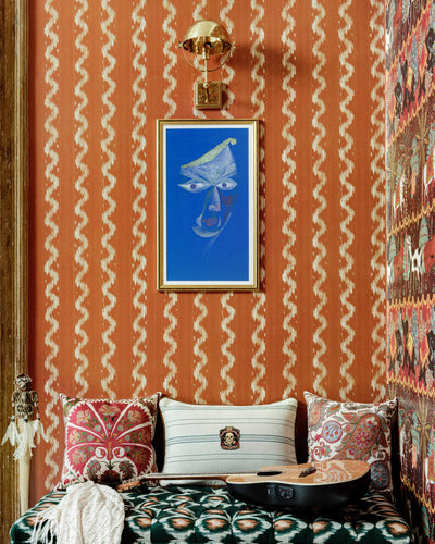 product image for Vintage Ikat Apricot Wallpaper from the Woodstock Collection by Mind the Gap 41