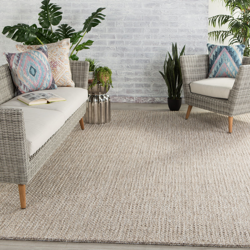 media image for Jardin Indoor/ Outdoor Solid Gray/ White Rug by Jaipur Living 268