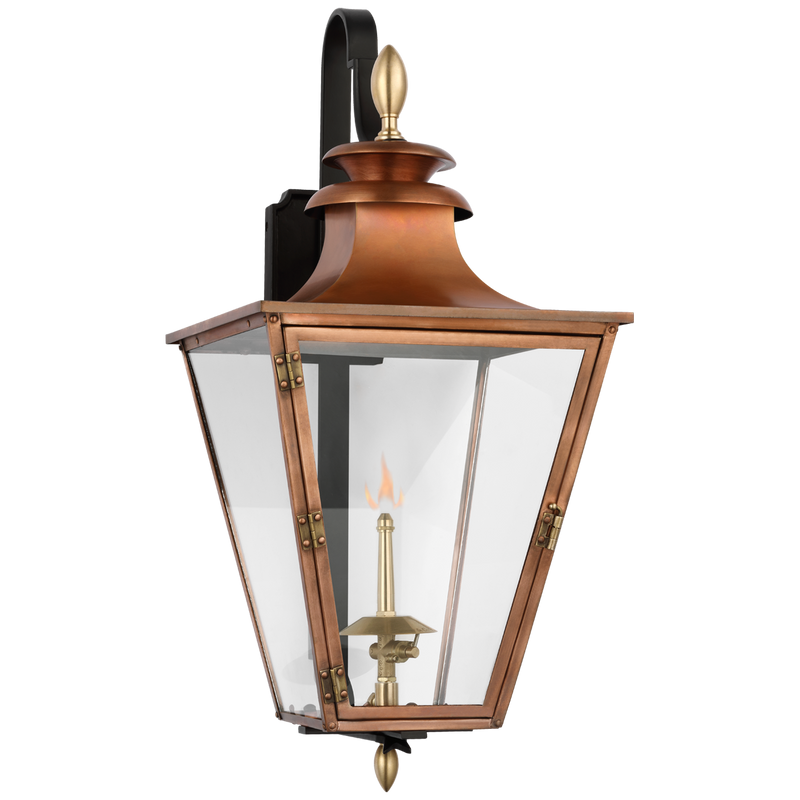 media image for albermarle bracketed gas wall lantern by chapman myers cho 2435blk cg 4 260