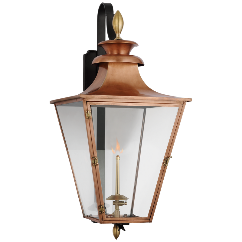 media image for albermarle bracketed gas wall lantern by chapman myers cho 2435blk cg 5 23