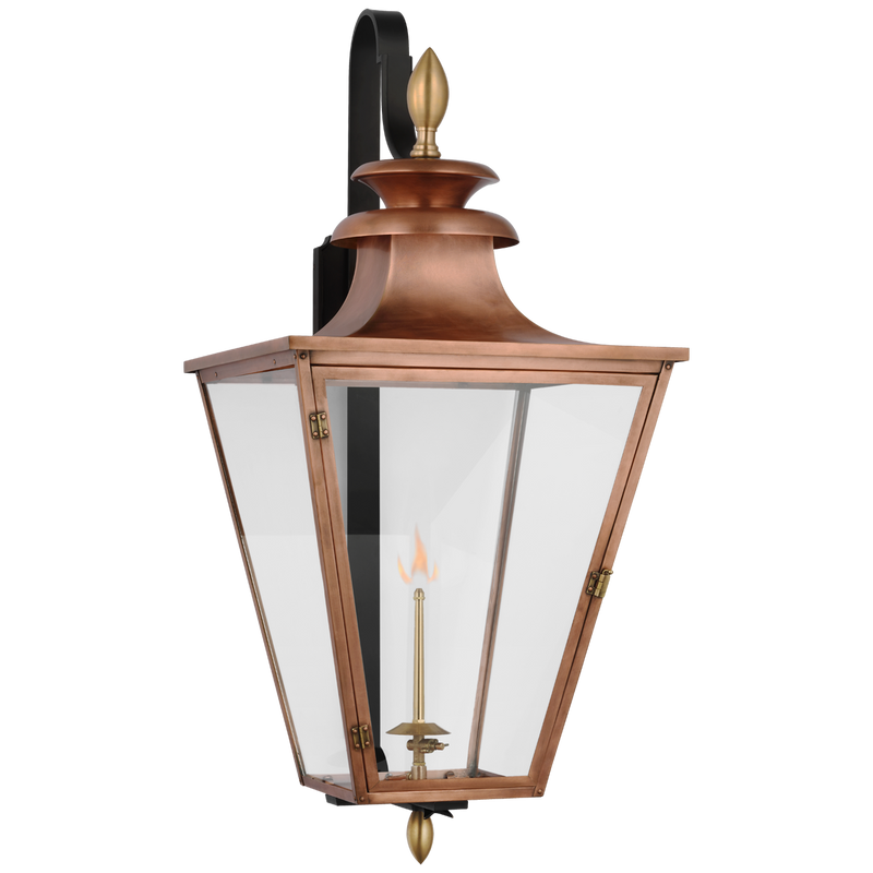media image for albermarle bracketed gas wall lantern by chapman myers cho 2435blk cg 6 228