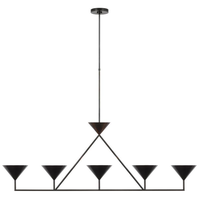 media image for orsay xl 5 light linear chandelier by paloma contreras pcd 5216bz 1 254