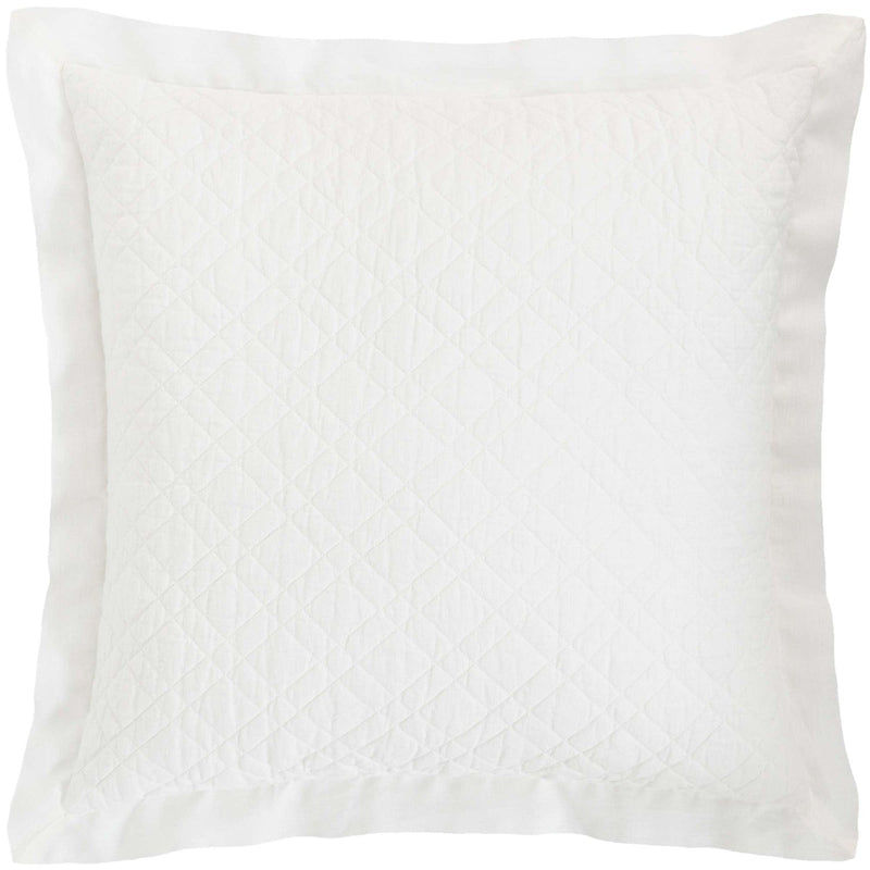 media image for washed linen ivory quilted sham by annie selke pc1638 she 5 269