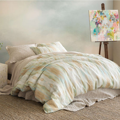 product image for washed linen natural quilted sham by annie selke pc1642 she 4 25
