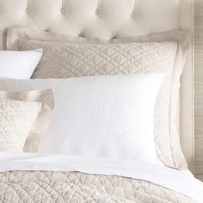 product image of washed linen natural quilted sham by annie selke pc1642 she 1 591