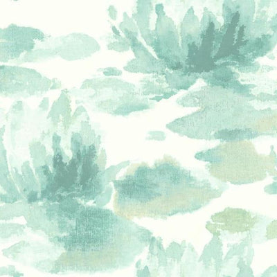 product image of Water Lily Wallpaper in Blue from the Botanical Dreams Collection by Candice Olson for York Wallcoverings 586