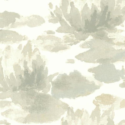 product image of sample water lily wallpaper in grey from the botanical dreams collection by candice olson for york wallcoverings 1 57