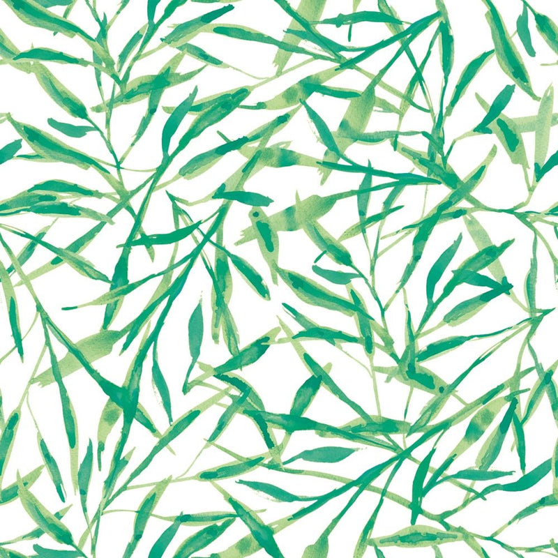 media image for sample watercolor leaves self adhesive wallpaper single roll in jade by tempaper 1 25