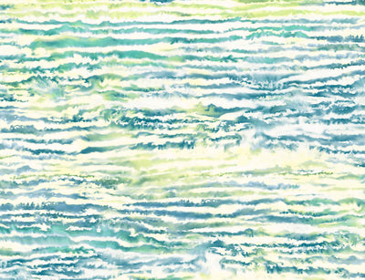 product image for Watercolor Waves Wallpaper in Deep Sea and Spring Green from the Living With Art Collection by Seabrook Wallcoverings 36