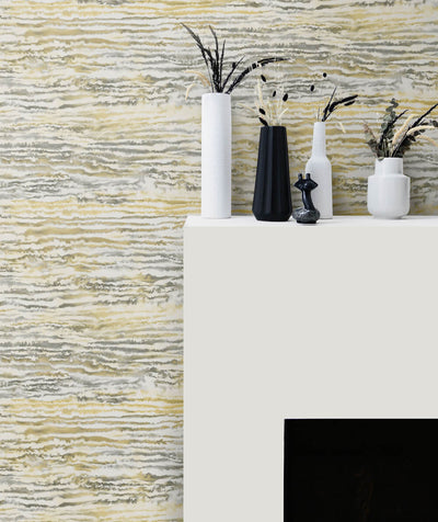 product image for Watercolor Waves Wallpaper in Golden Dusk from the Living With Art Collection by Seabrook Wallcoverings 57