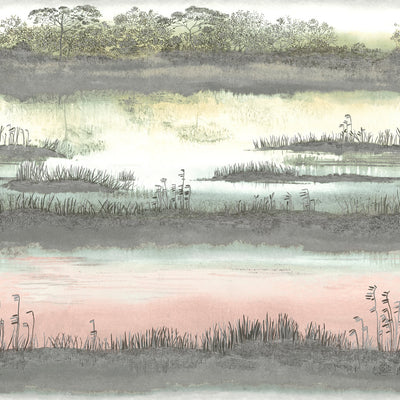 product image for Watercolor Wetlands Wallpaper in Blush Pink by Walls Republic 66
